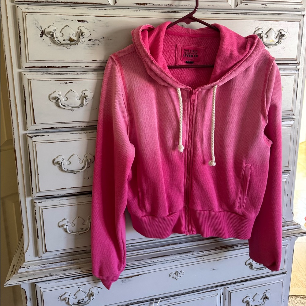 American Eagle Outfitters Pink Zip-Up Hoodie